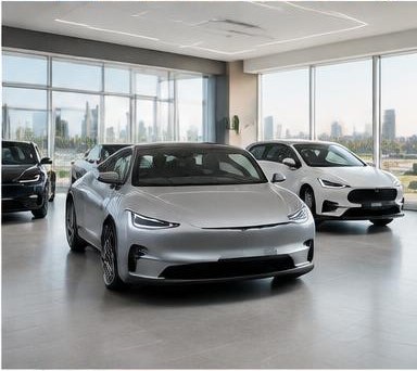 AI-generated automotive visual concept for business video production