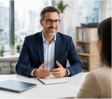 AI-generated business advisor concept for a corporate introduction